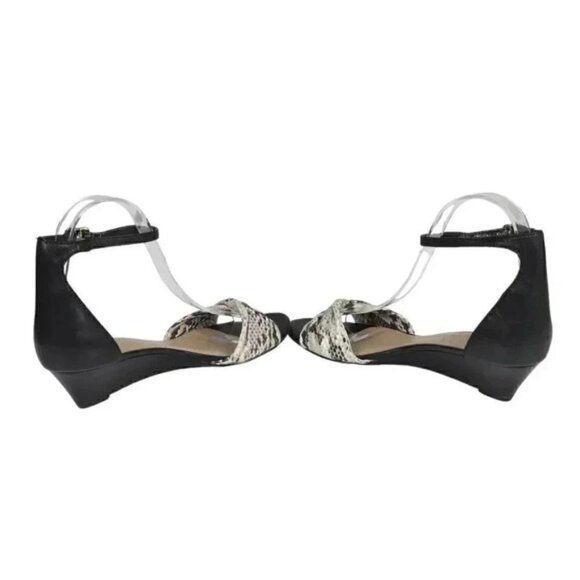 Lord and Taylor 424  Fifth Chandra Leather Sandals Animal Print Women’s Size 7.5 - Picture 5 of 13